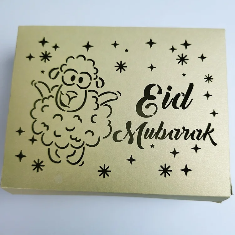  ИД Адха овца Дизайн Лазерная резка индивидуальная mubarak Конфеты Подарочная