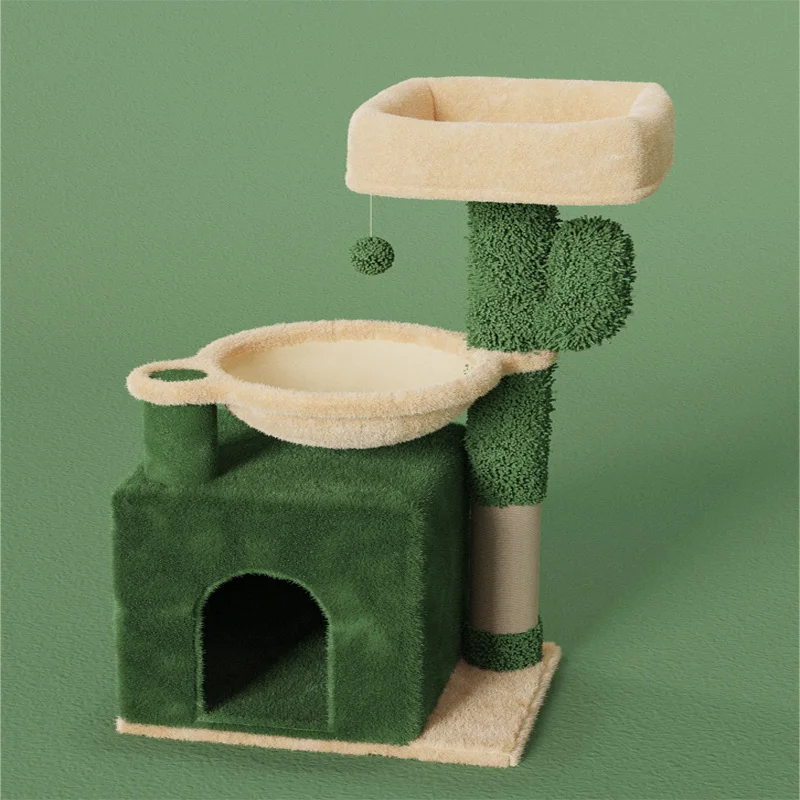 FIRSTWELL New design Catcus katzen Sisal Scratching Post Cat Tree House Tower