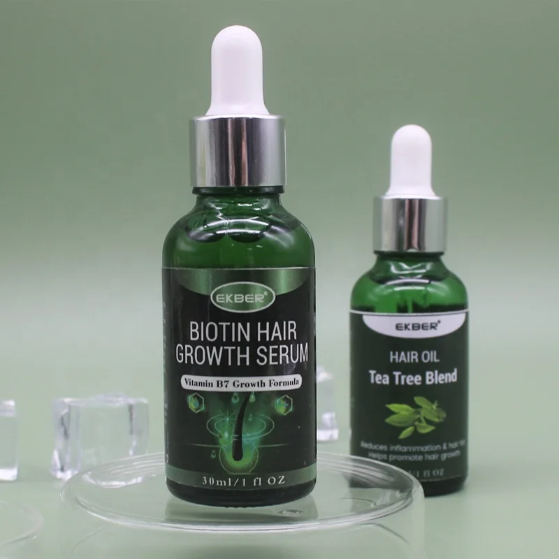 Hot Selling Ekber Tea Tree Hair Care Set Nourishing Health Vegan Hair Mask Shampoo Conditioner Oil Set Organic