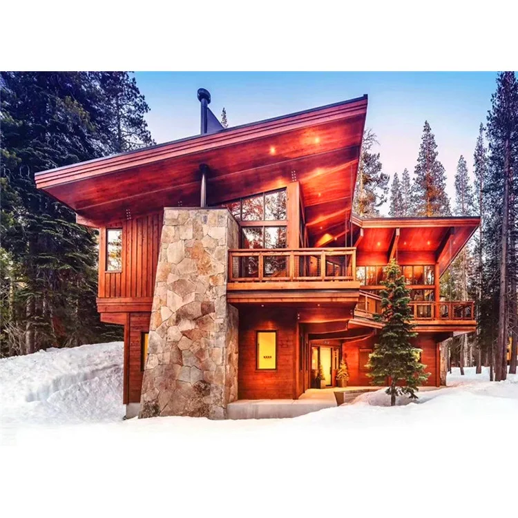 
Building manufacturers prefab house western cedar wood prefabricated home 