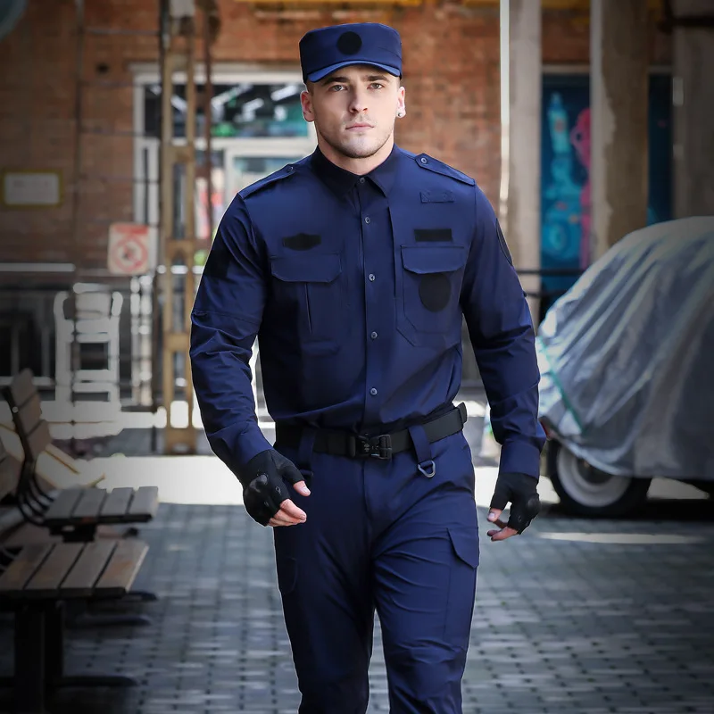 High Quality Security Uniform Set Guard Custom Man Royal Security Guard Pants Shirts Uniform