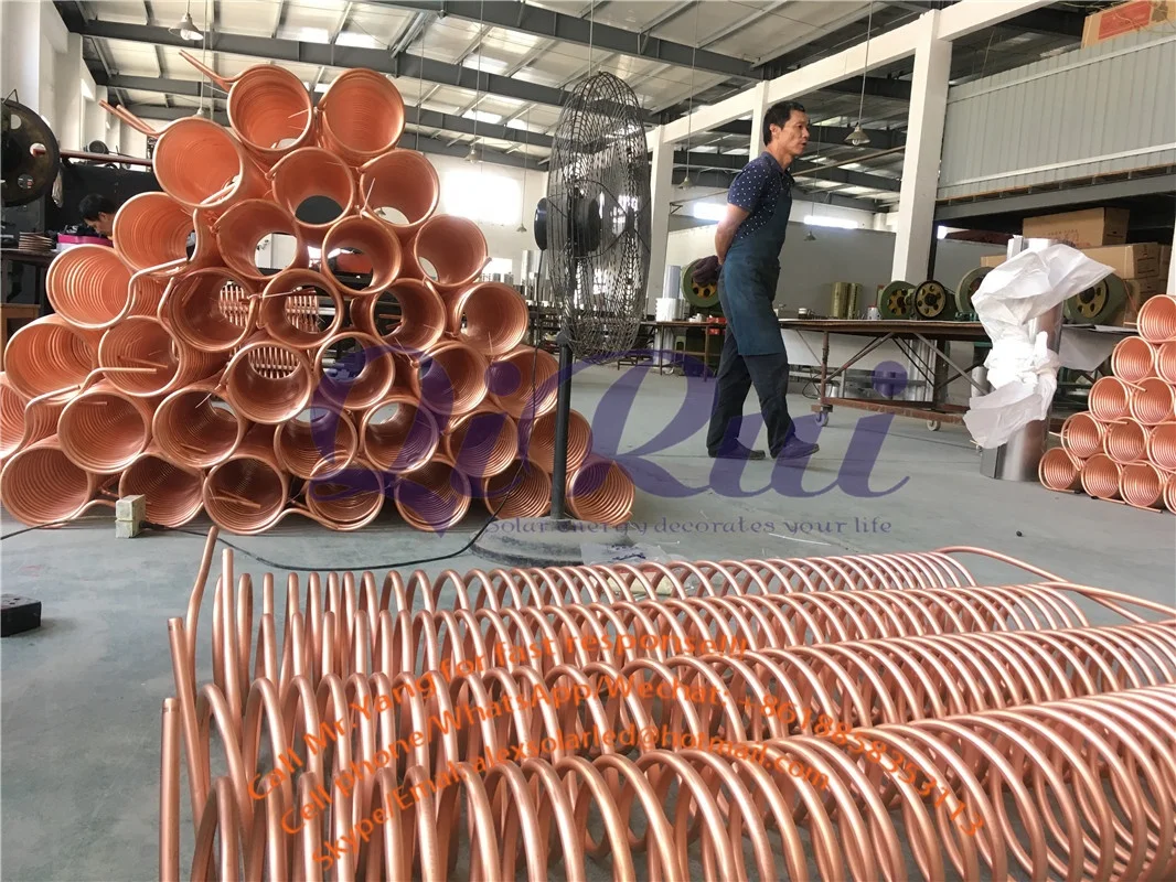 Complete Chauffe Eau Solaire 200L 250 300L 360 Liter Coil Pre-heated Solar Water Heater Solar Geyser with Assistant tank