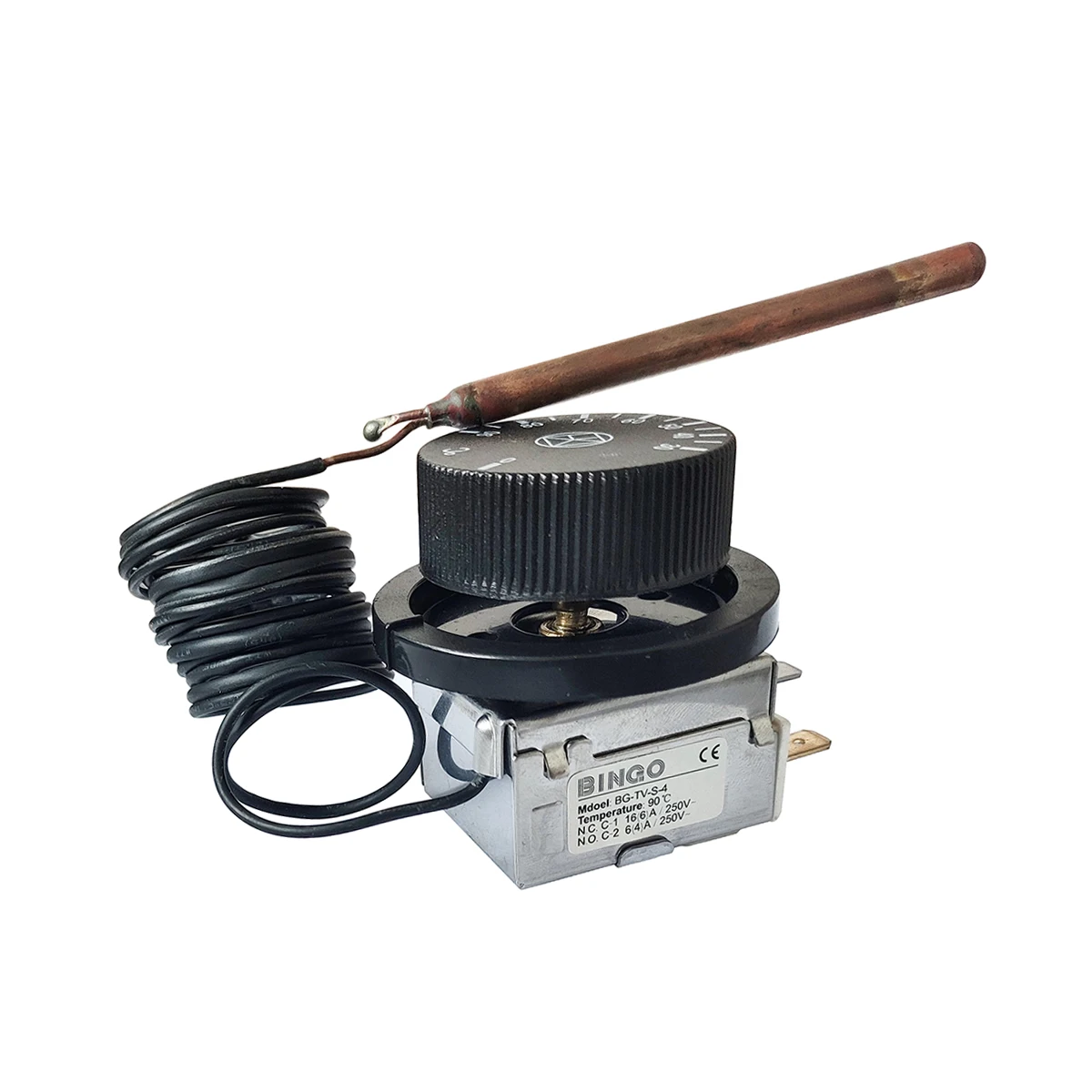 Wall mounted boiler temperature controller with mechanical adjustable thermostat switch