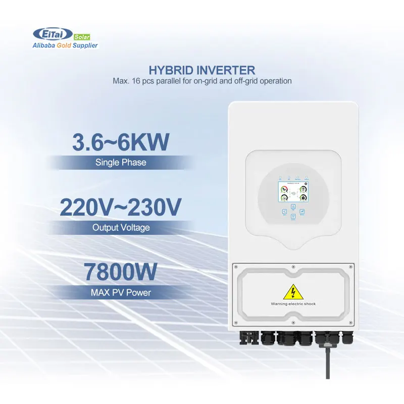 DEYE Wholesale Hot Sale 3kw 3.6 kw 5kw 6kw EU Version Single Phase 2 MPPT Deye Hybrid Solar Inverter For Home Use