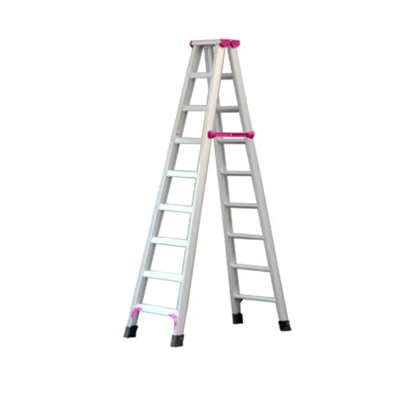 Factory Direct Sale Aluminum Shelf Platform Step Ladder Aluminum Folding Stairs Escaleras Aluminio