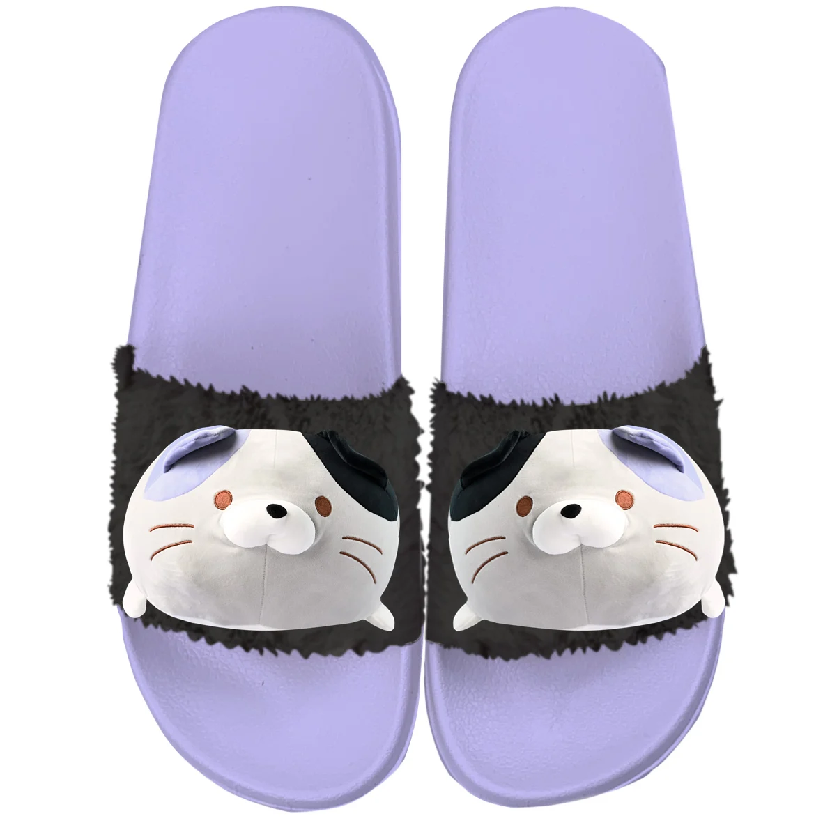 Custom Plush Slippers Animal Shape Indoor Slippers Custom Stylish Plush Vamp Pvc Slippers At Home