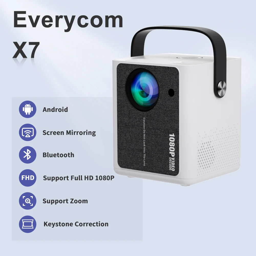 Light Unicorn X7 3D 4K 1080P Wifi Smart Led LCD Android Mobile Portable Pocket Video Mini Projector For Outdoor