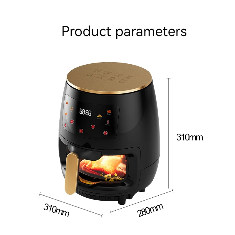 Hot Selling Good Quality 5.5L Air Fryer Oven Smart Cookers Appliances for Single Mini Oven Air Fryer