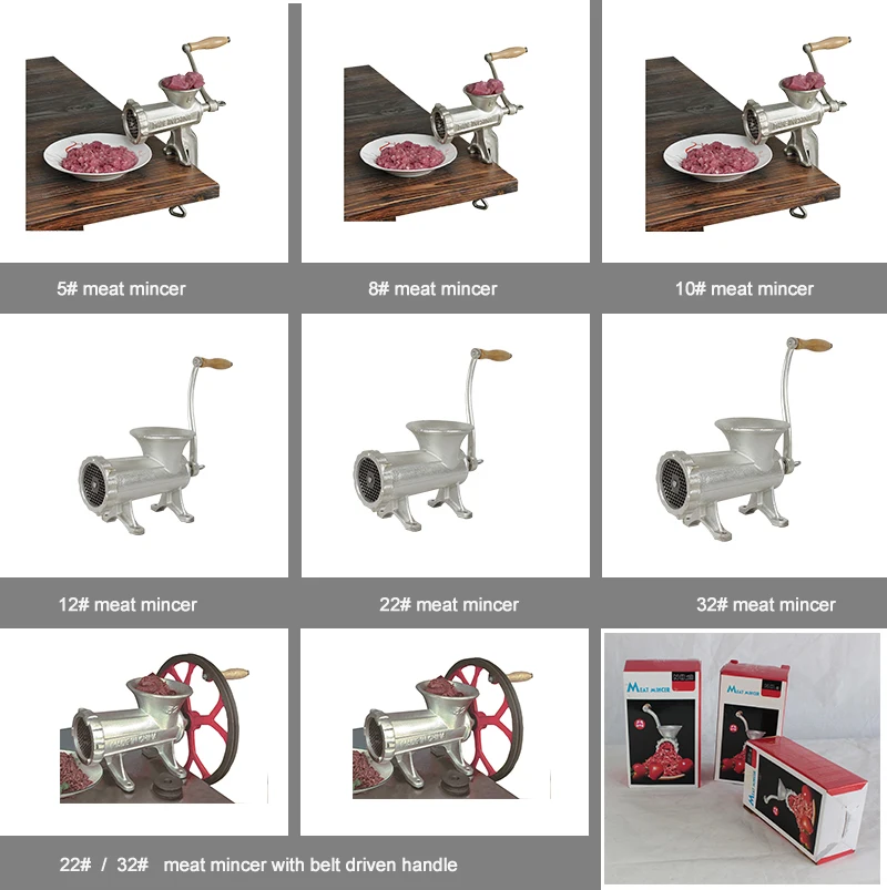 Factory direct selling  meat mincing machine 10# manual meat grinder