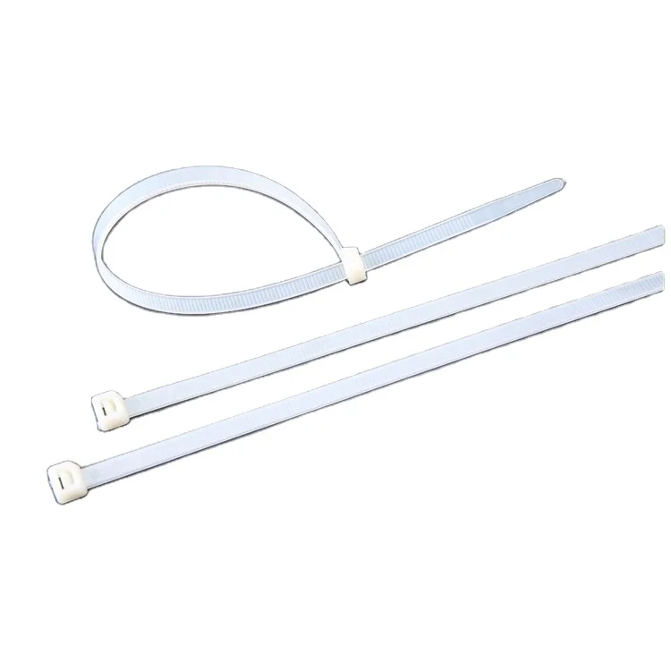 4.8*300mm White 100Pcs Pack Self-locking Nylon Cable Ties Plastic Cable Ties Zip Ties Wraps Never Break