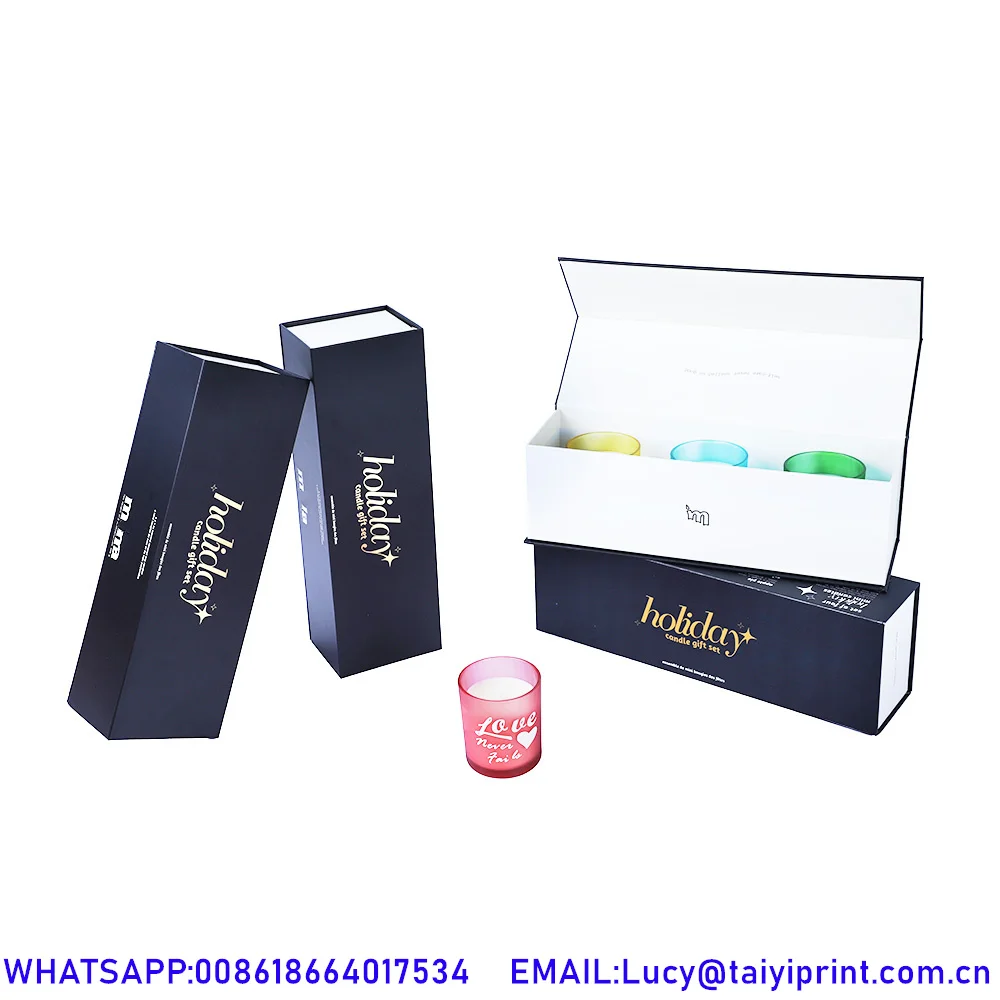 Recycleble Round Cylinder Candle Box Packaging With Insert Custom Seed Paper Candle Boxes