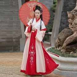 Wholesale Ancient Long-Sleeved Embroidery National Dress Adult Women Hanfu Chinese traditional