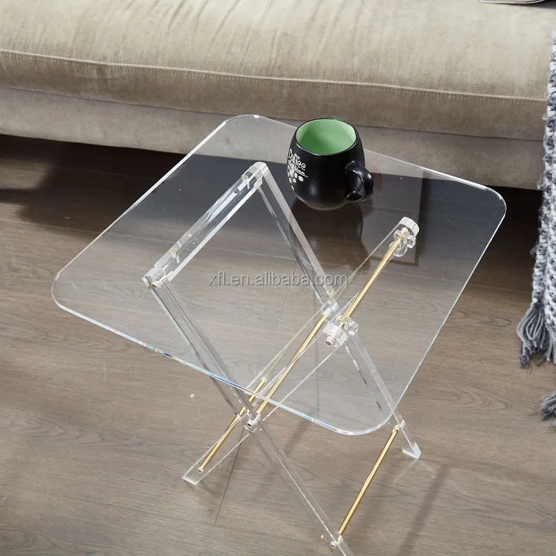 Factory customize  acrylic table set acrylic folding table coffee table for home decoration