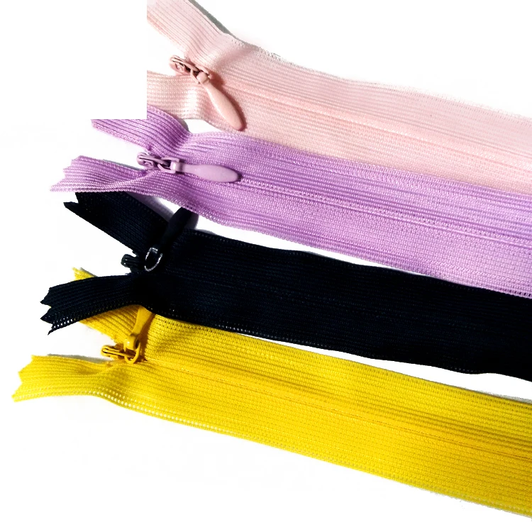 abaya muslim dresses mesh tape transparent nylon reversible invisible zipper for dress open