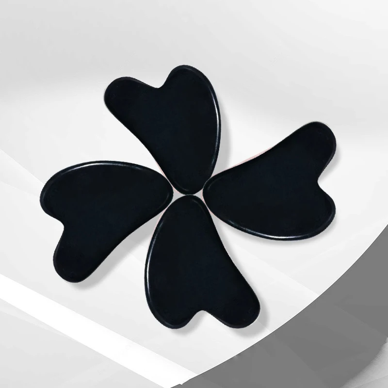 Heart Shaped Gua Sha Guasha Board natural stone black Jade Stone Scraping Massage Tool Gua Sha Board