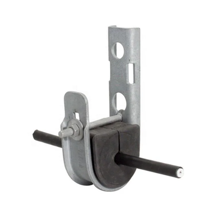 ADSS Galvanized Steel J Hook Suspension Clamp Short Span 100m Aerial for Round Cables