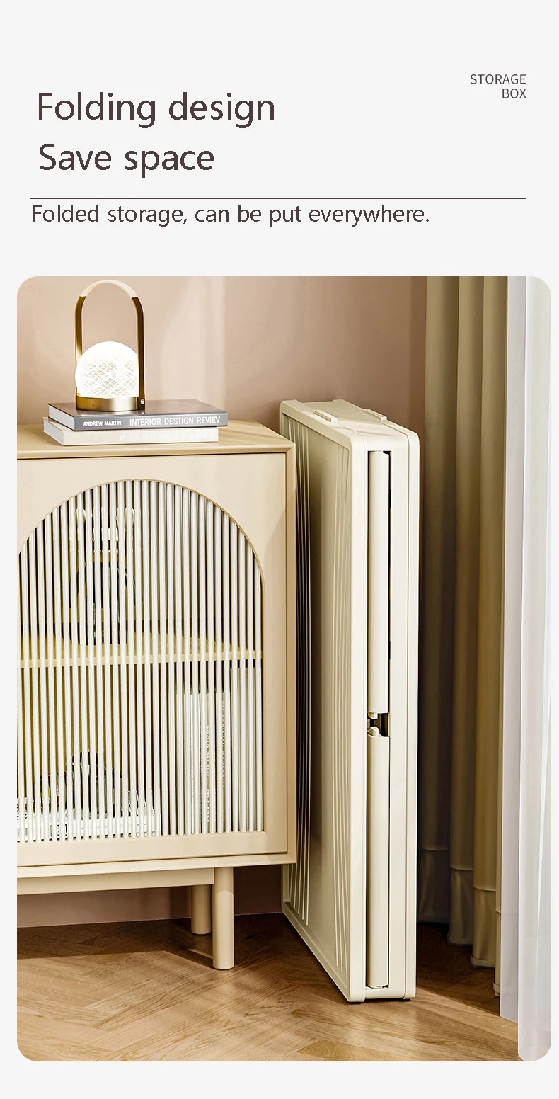 Wholesale price 56cm width plastic container storage box collapsible plastic storage box foldable stackable storage box