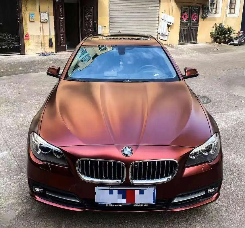 High Quality 1.52*17m Vinyl Pure Metal Claret Red PVC Gloss Car Wrap Vinyl Sticker Color  Wrapping Car Films