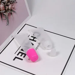 P-Lan Brand MOQ 100pieces Clear White Pink Black Silver Rose Gold Top Clear Squeeze Tubes 15ml 10ml Lip Gloss Squeeze Tube