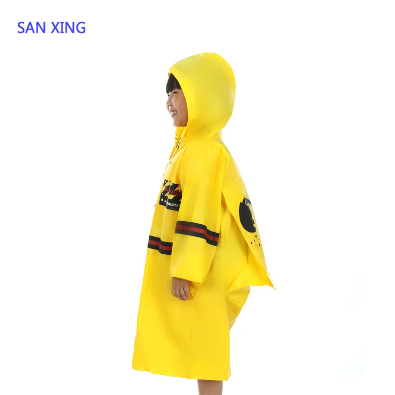 Little Boys Rain Poncho PVC Kids Rain Coats Cartoon Princess Pattern Printed Raincoat