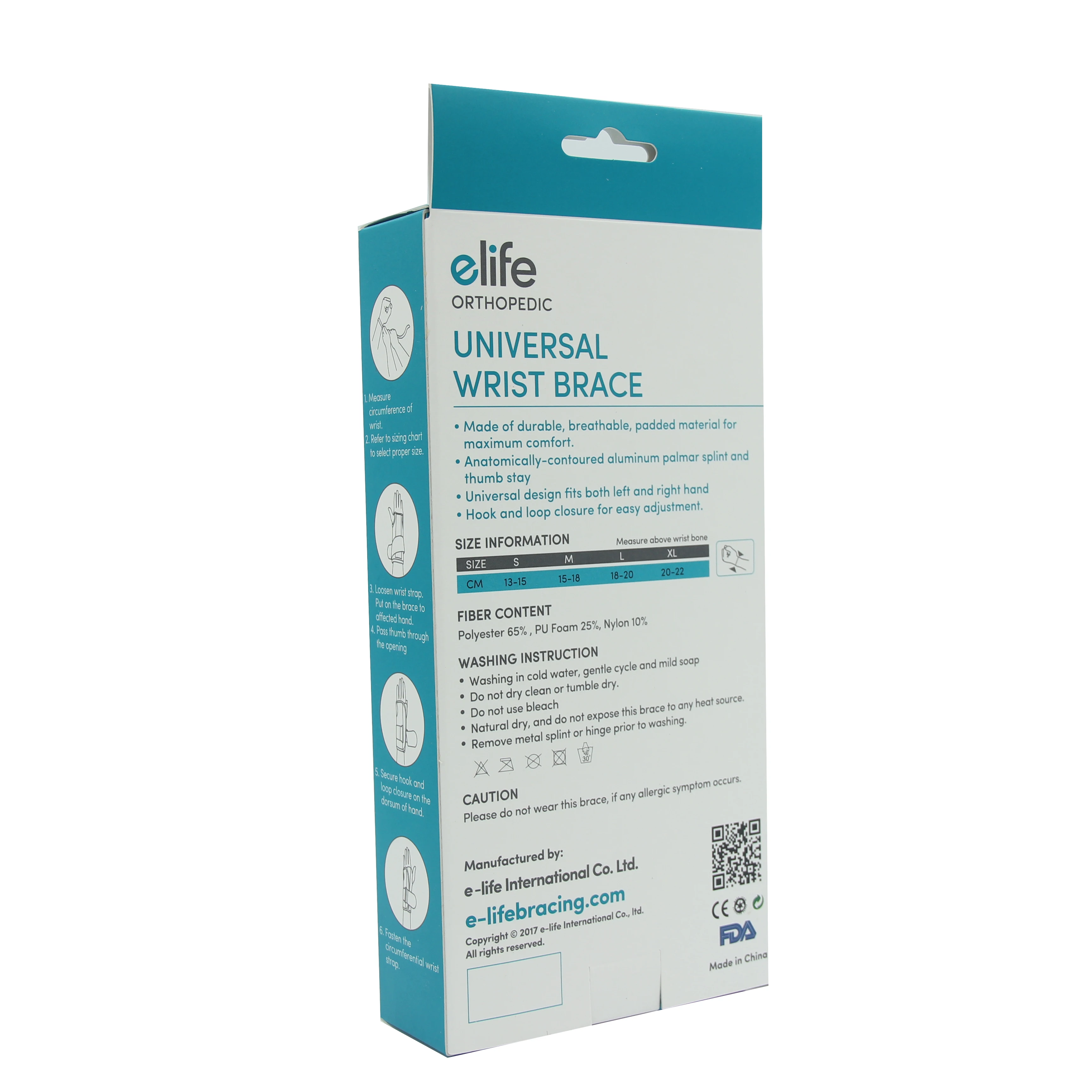 E-Life E-WR063 High Quality Mesh Wrist Brace Thumb Wrist Support Band