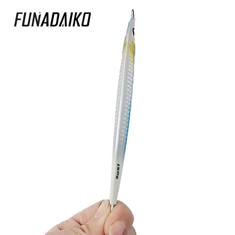 FUNADAIKO 120g 150g artificial fishing hard lures baits casting Flat Fall 3d metal fishing jigs