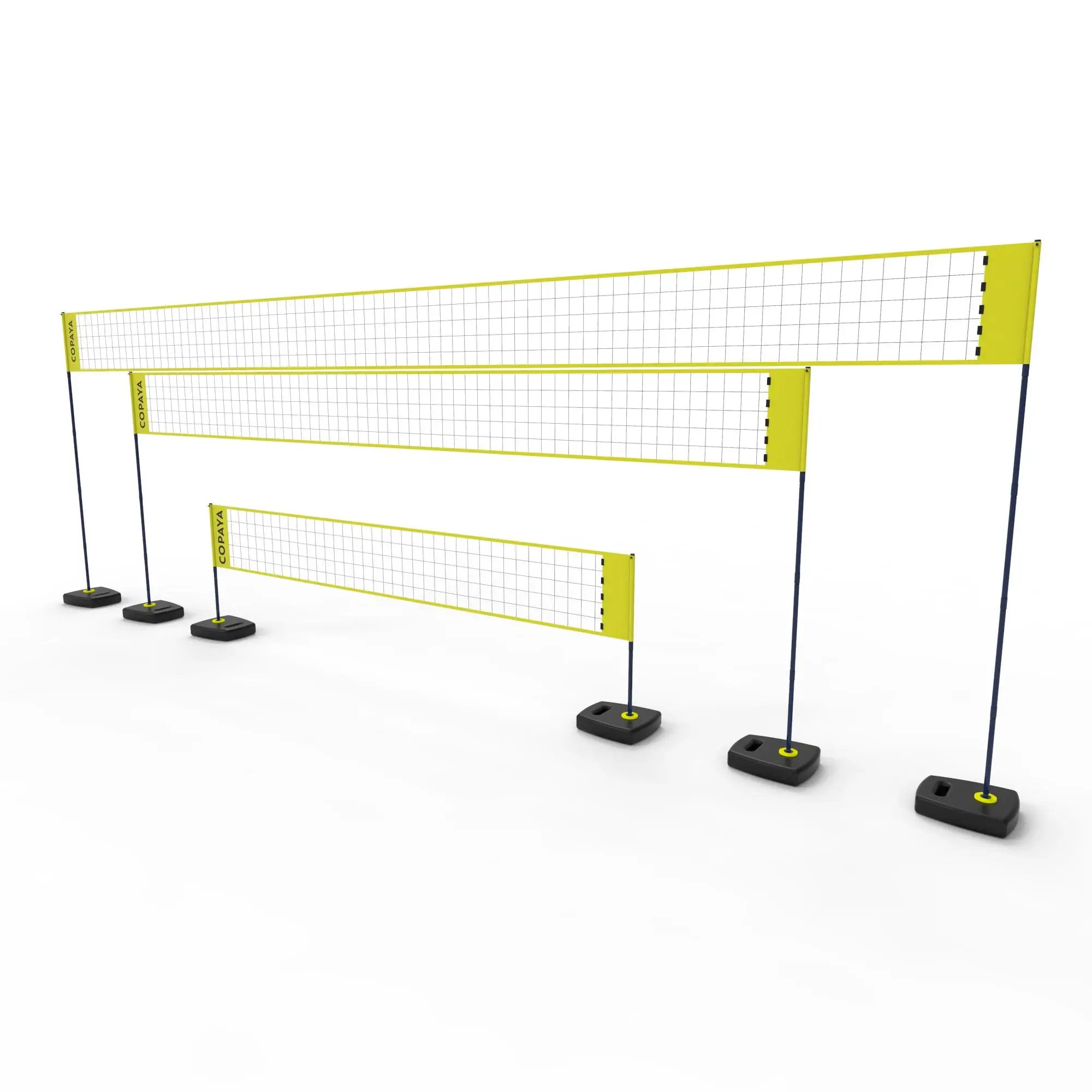 Cheap Price Custom Length Portable Stand With Net Set Standard Poles Outdoor Folding Volleyball Net