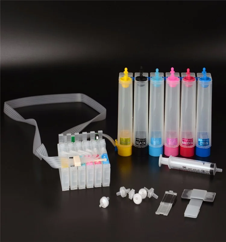 Ocbestjet CISS T0851-T0856 with Chips Compatible Inkjet Printer System For Epson Stylus Phot T60 1390 Continuous Ink Supply