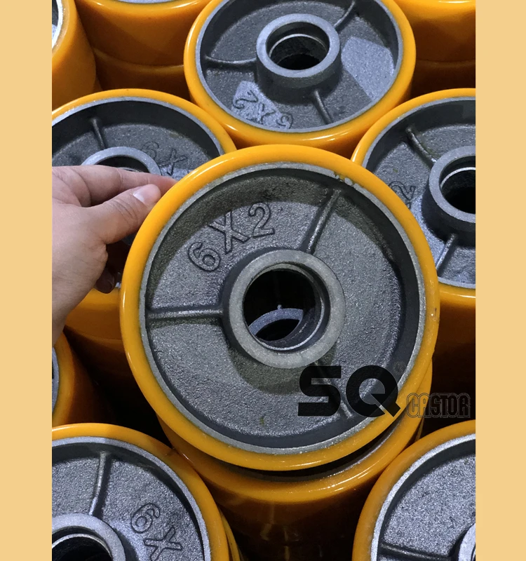 Pu Wheels for industrial Caster and WHEEL FOR HOISTING EQUIPMENT 200mm