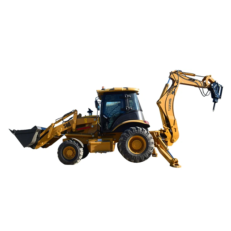 1 Year Warranty Heavy Duty 4WD 388 Backhoe Loader with Price Backhoe Excavator Loader Earth Moving Machinery Integrated Loader