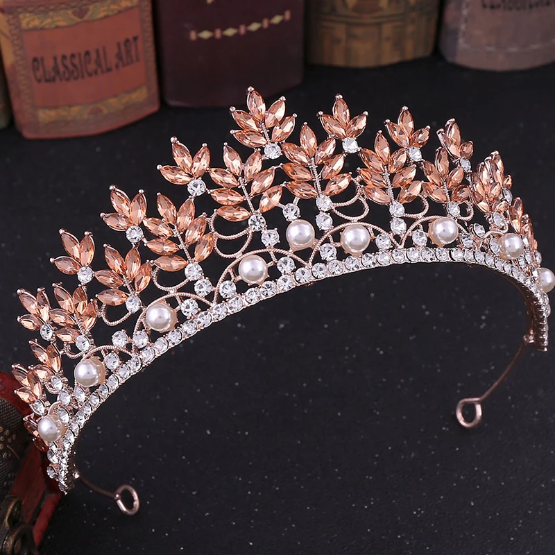 Alloy Rhinestone Crown Hair Accessories For Women Wedding Decoration Crown For Bridal Rhinestone Diadema Tiara Gift Wholesale
