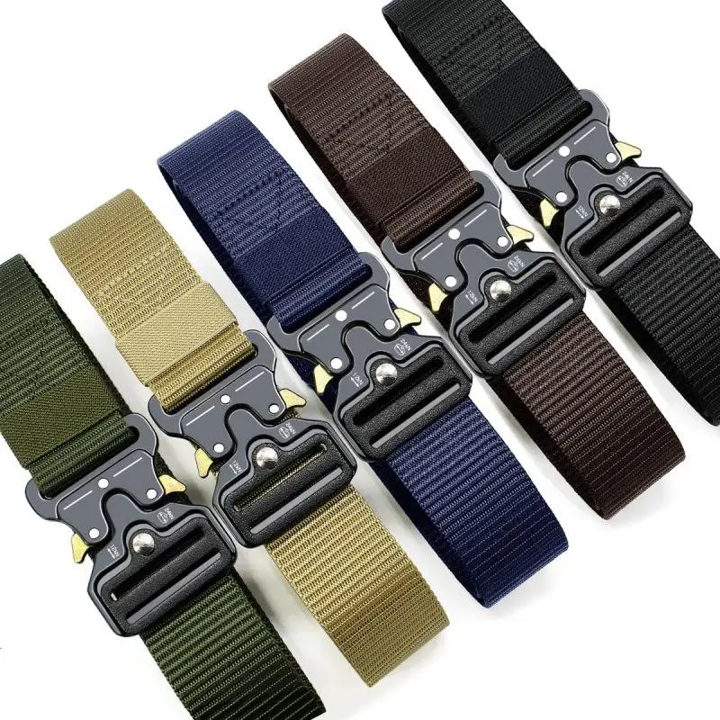 Outdoor nylon webbing tactical belts, rugged armor, OEM adjustable personnel combat mission kit supplies