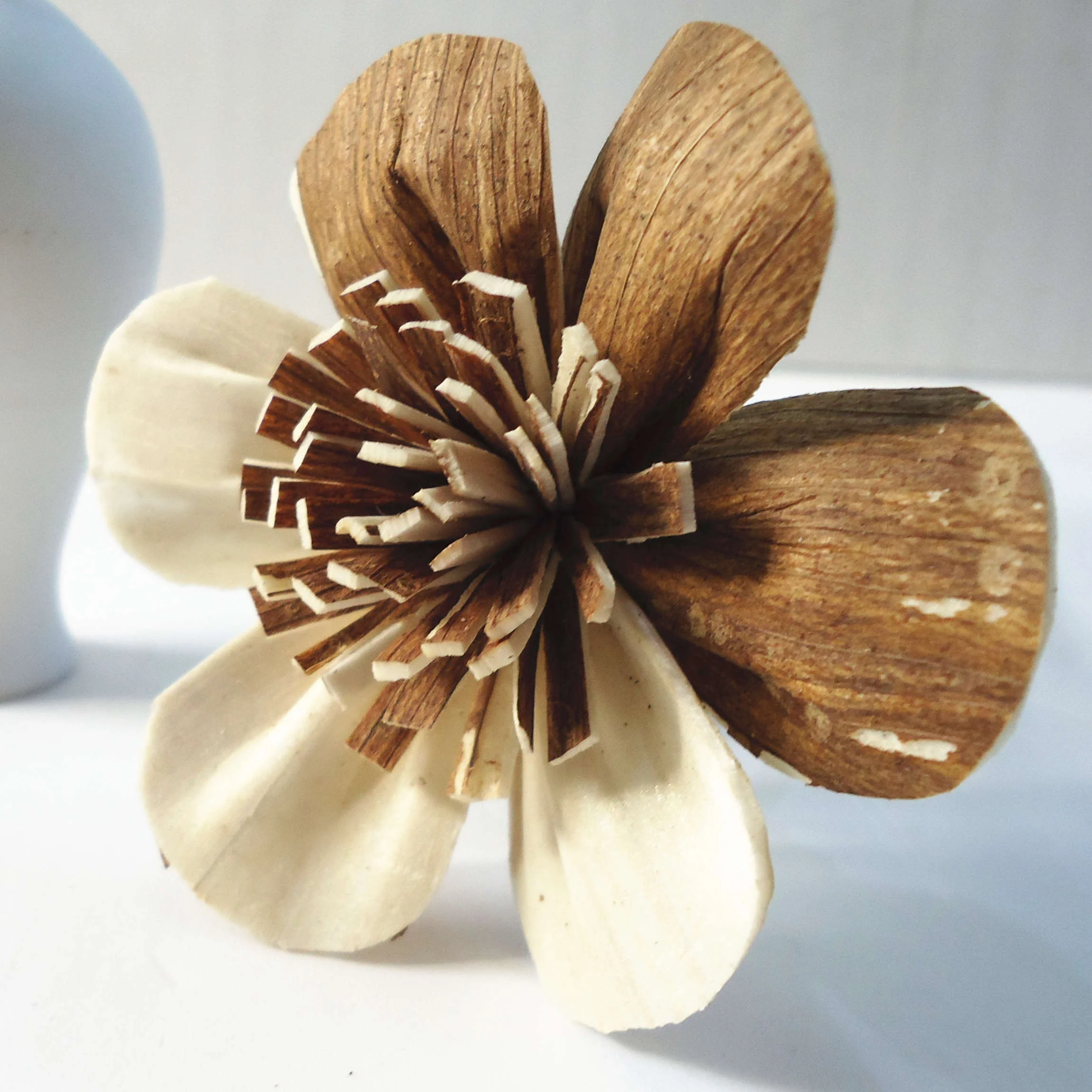
high quality natural style brown diffusre flower rose shape sola flower dia 7cm (010) 