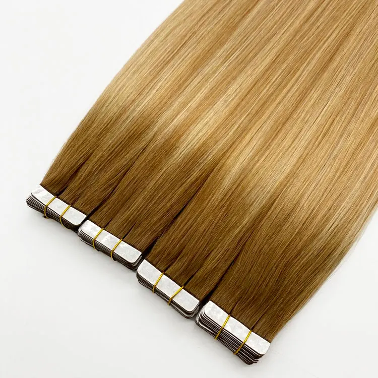 
150Grams Indian Russian Cuticle Aligned Balayage Mini Invisible Injected Virgin Single Donor Hair Tape In Human Hair Extensions 