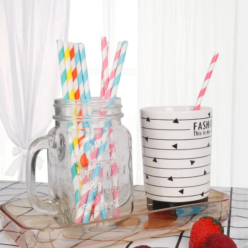 Leatch environmental  biodegradable protection paper Straw, support private custom Straw, kraft paper straw