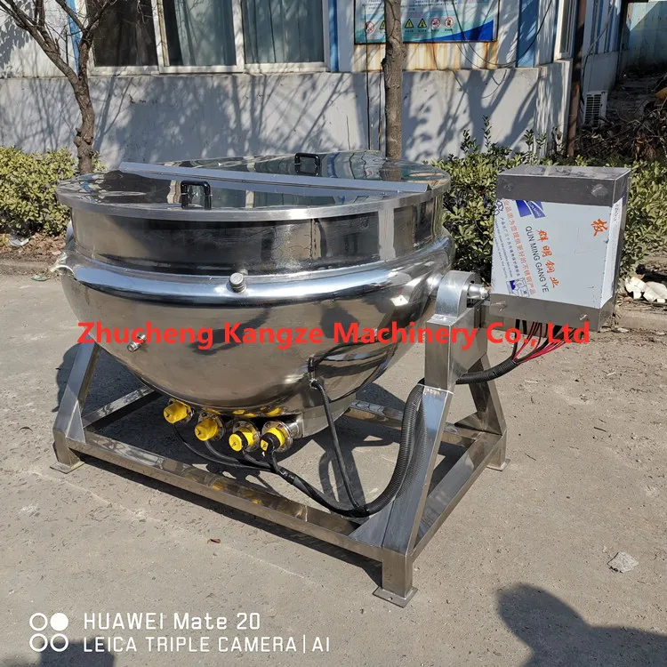 50L-600L Industrial electric gas Steam heating jam slurry jacket cooking pot processing mixer machine for sale price