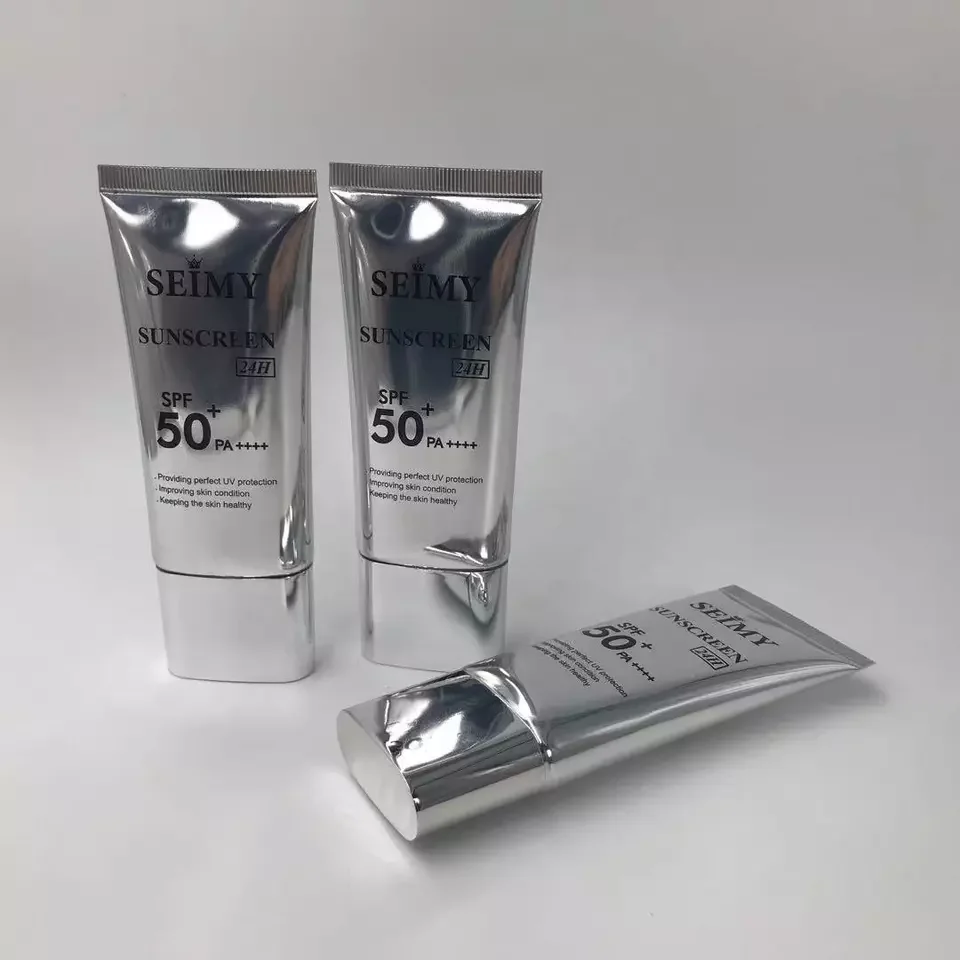 30ml 50ML 60ml Custom Degradable Sunscreen Tube With Airless Pump Luxury plastic cosmetic tubes