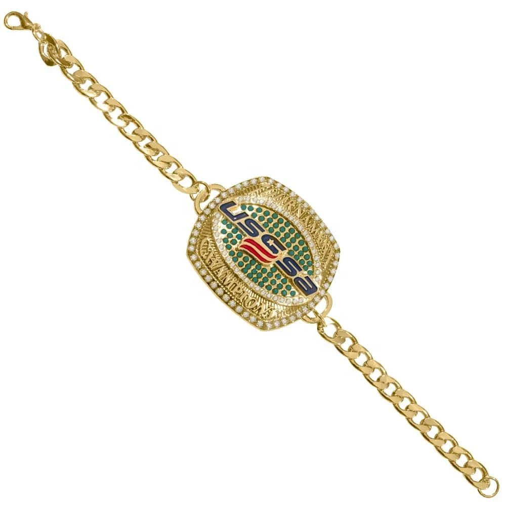 Custom USSSA Tournament Championship Bracelet Basketball Baseball Football Sports Bracelet