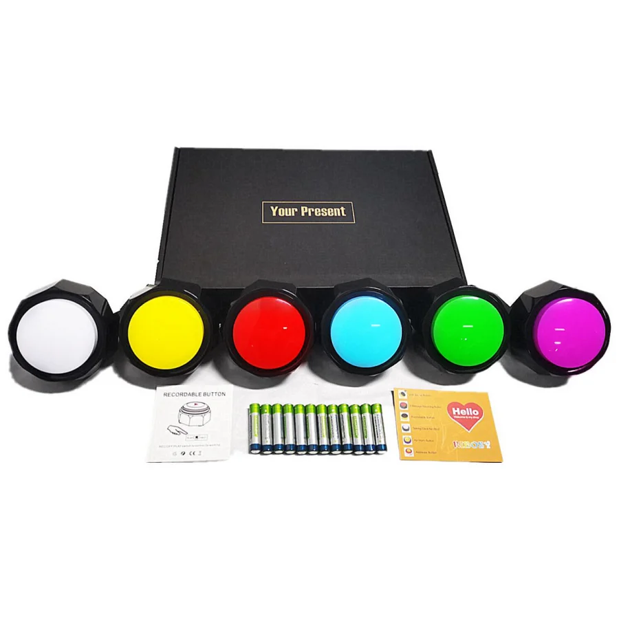 
Record Button, Dog & Puppy Speech Training Buttons. Easily Train Your Dog To Press Buttons And Voice What They Want 