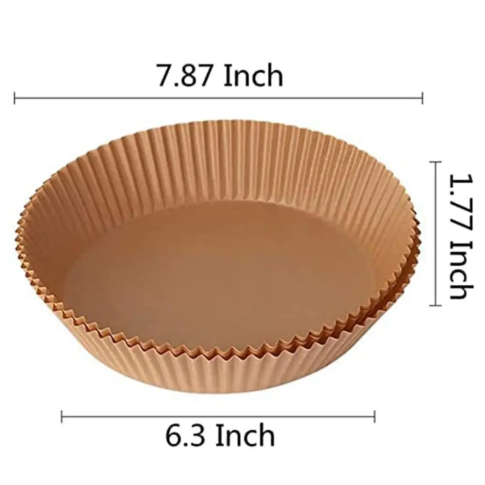 Biodegradable food grade parchment paper disposable air fryer paper tray