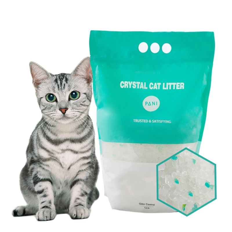 OEM ODM Factory 3.4KG Silica Gel Crystal Litter Wholesale Long Lasting Silica Gel Litter For Cats Non Clumping Silicon Sand