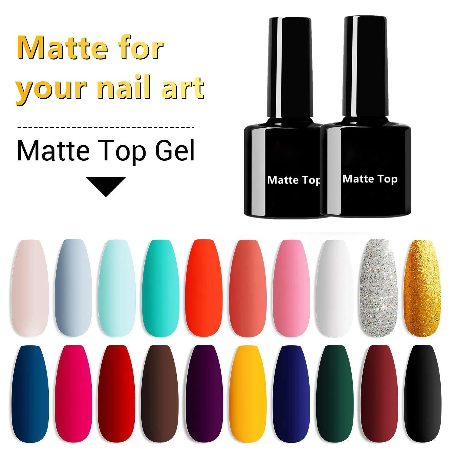 MEILIYAGEL Long lasting uv led nail gel polish matte top coat velvet matte top coat gel