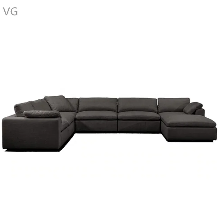 Fashion Living room furniture grey fabric sofa modern sectional couch sofa