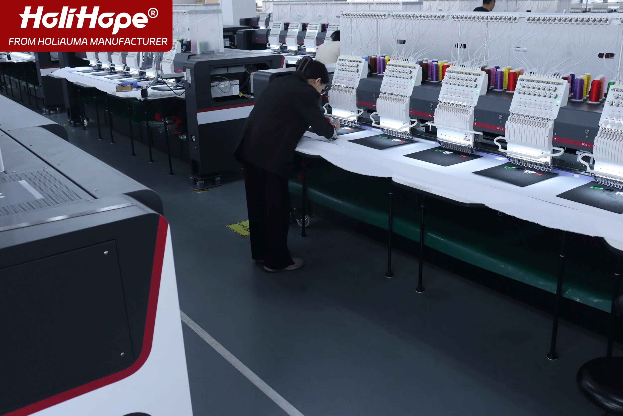 10 Years Motor Quality Warranty! HOLIAUMA HOLIHOPE 6 head 15 Needles High End Computerized Stone Embroidery Machine Like Happpy