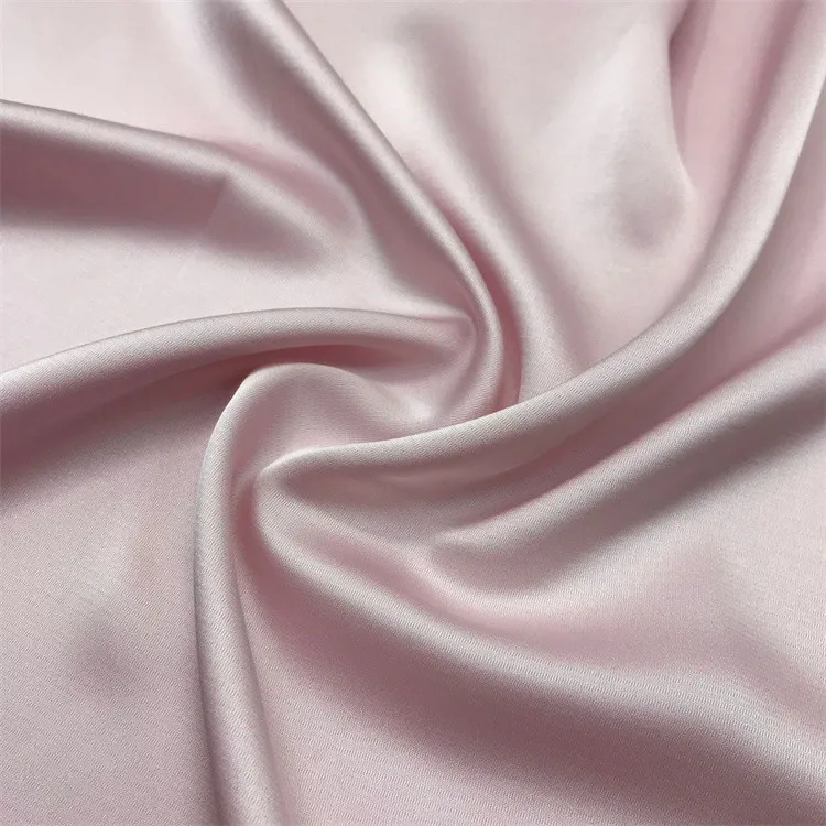 Custom color silk imitation 96 polyester 4 spandex luster pajama fabric high quality stretch satin polyester fabric shiny