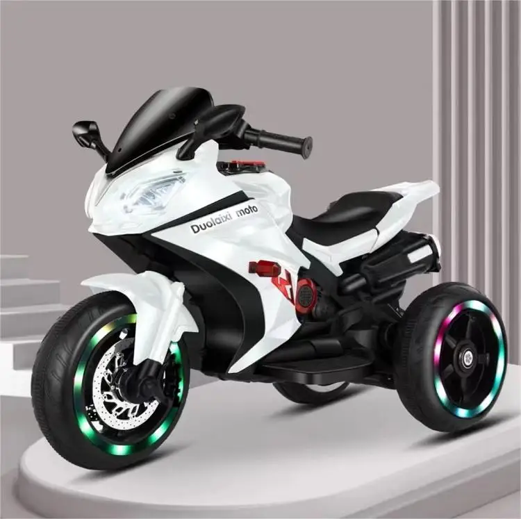 High quantity three wheel led light music kids electric mini motorcycle for sale rechargeable toy car for children