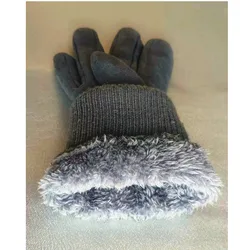 Winter Soft Warm Men and Women Suede Gloves Full Finger  Outdoor  Protective Gloves