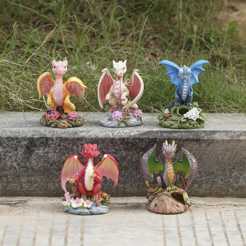 New Designs For Halloween Gifts Outdoor Garden Decorations 3D Resin Crafts Magical Dinosaur Decorations