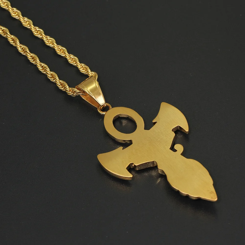 RTS Cross Egyptian Jewelry iced out zircon stainless steel Eye of Horus Necklace For Girls