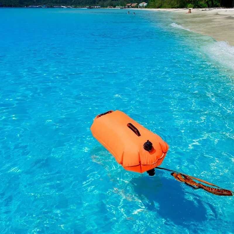 Open Water Highly Visible Swim Buoy Tow Floats Waterproof Dry Bag Swim Safety Float Keep Gear Dry